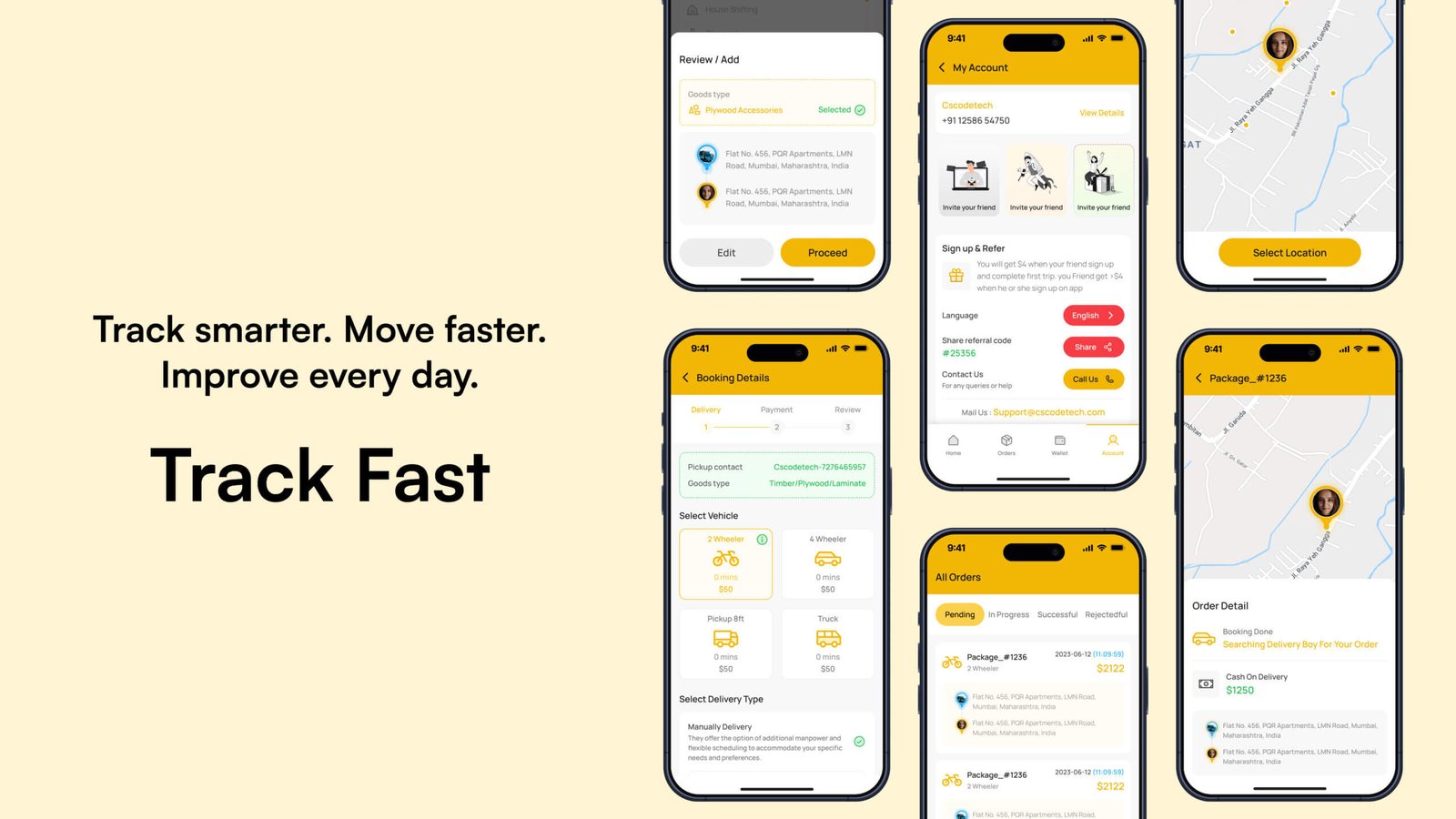 TrackFast – Real Estate Mobile Application screenshot